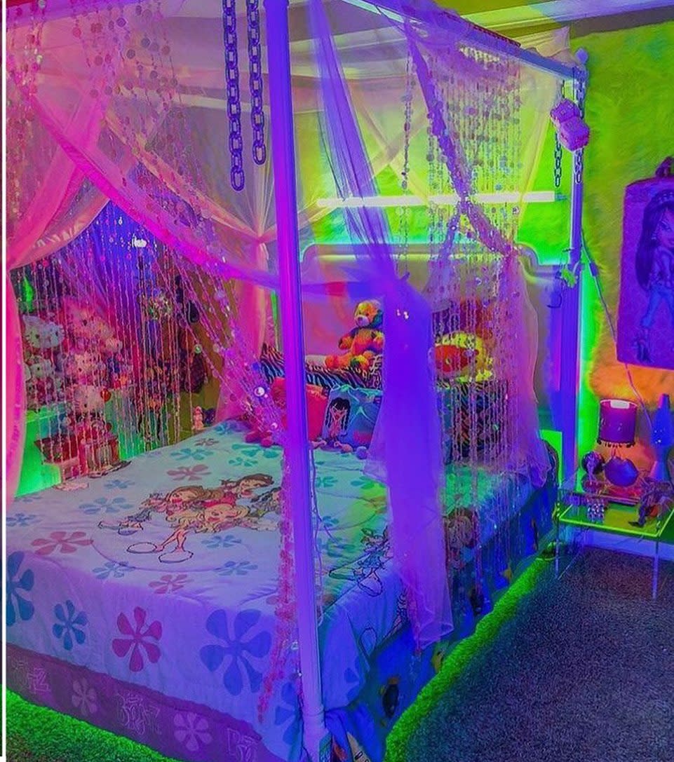 Room with LED lights