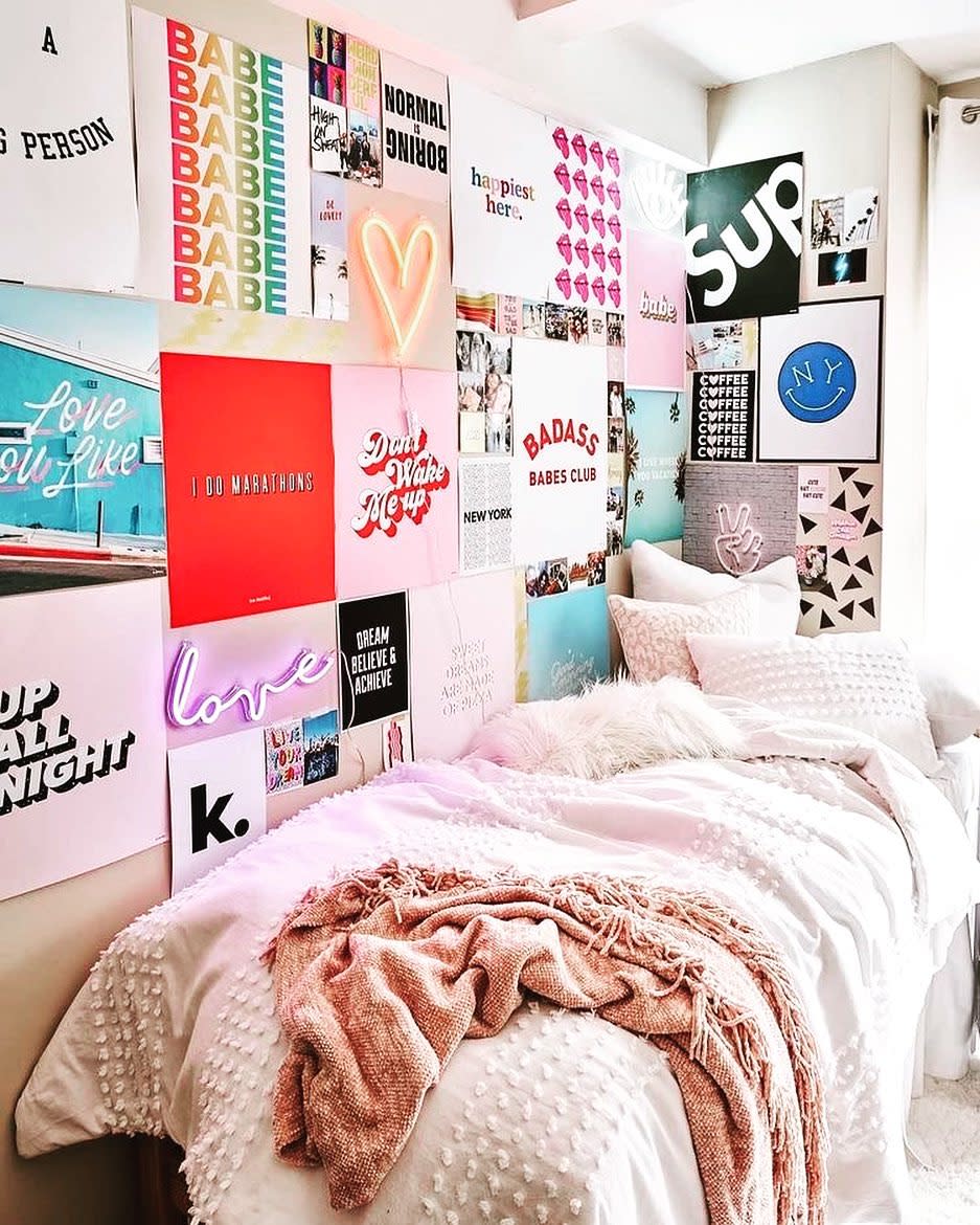 aesthetic room with posters