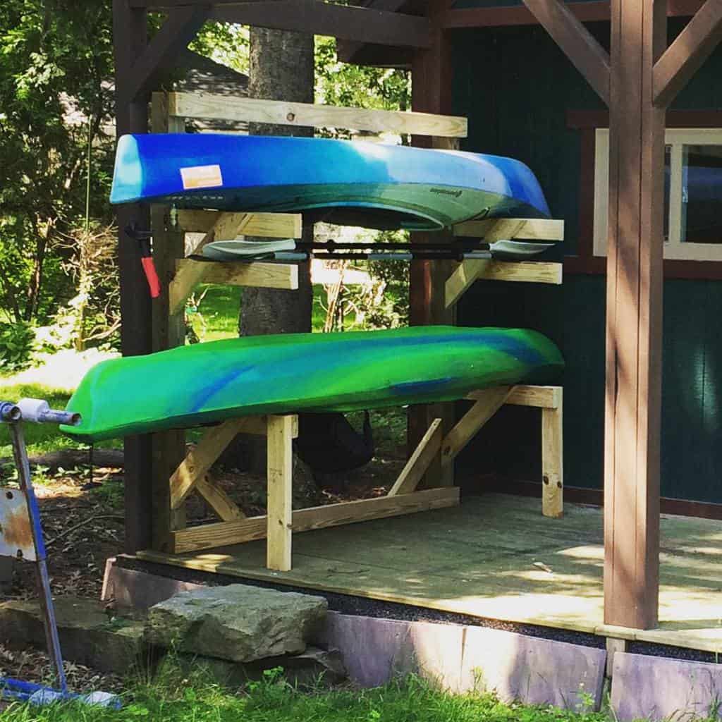 DIY kayak storage ideas