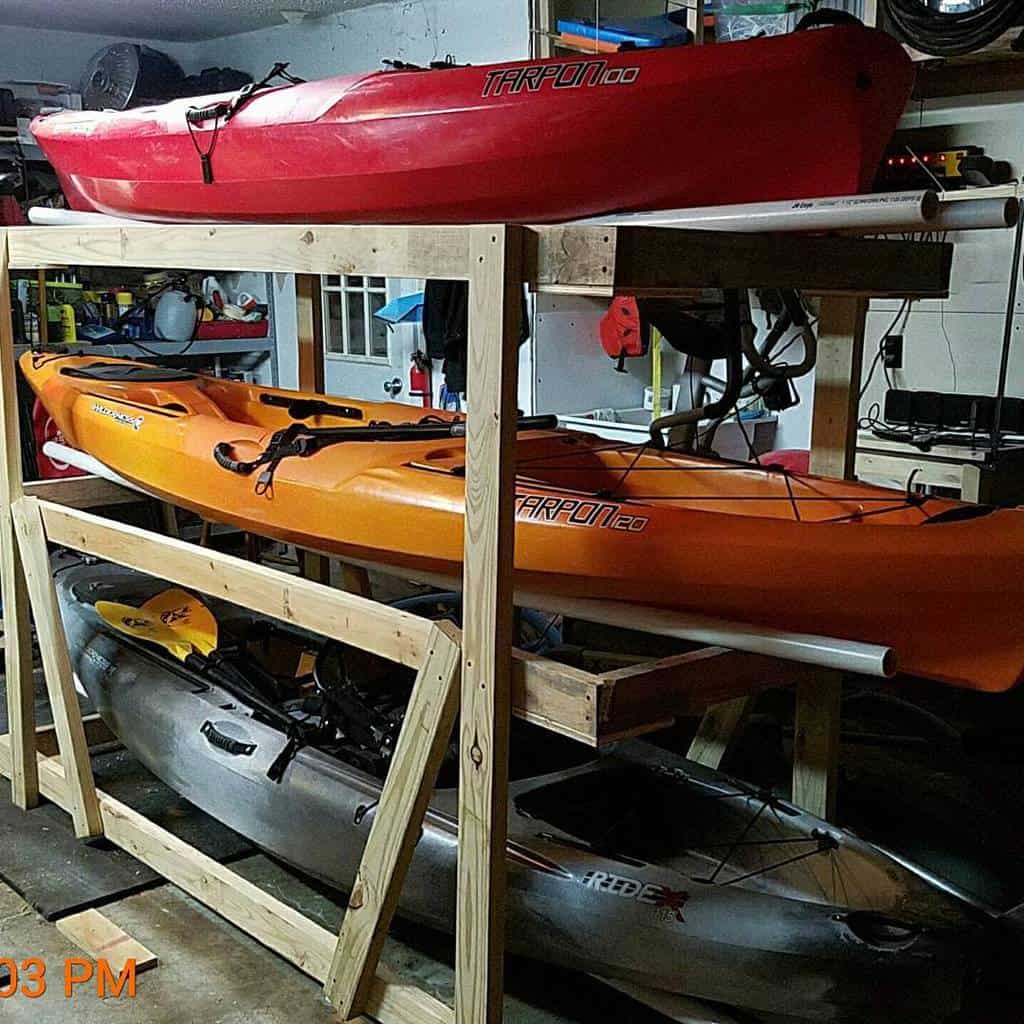 DIY kayak storage ideas