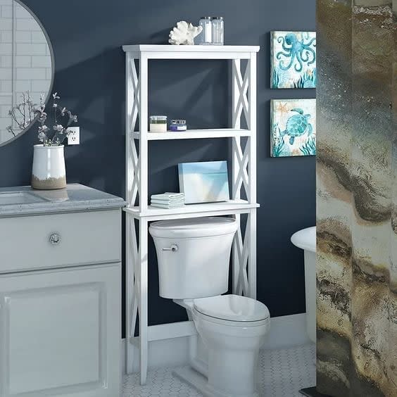 Freestanding over the toilet storage ideas 