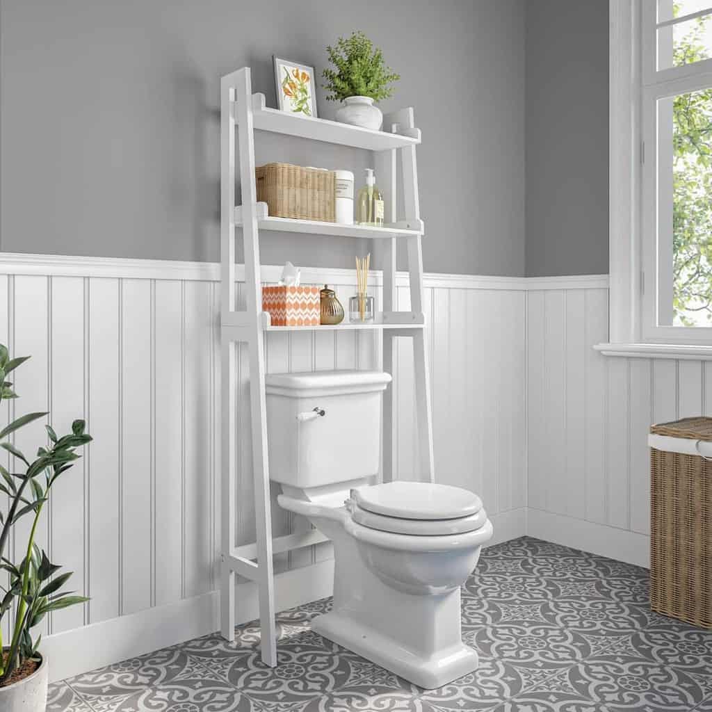 Freestanding over the toilet storage ideas 