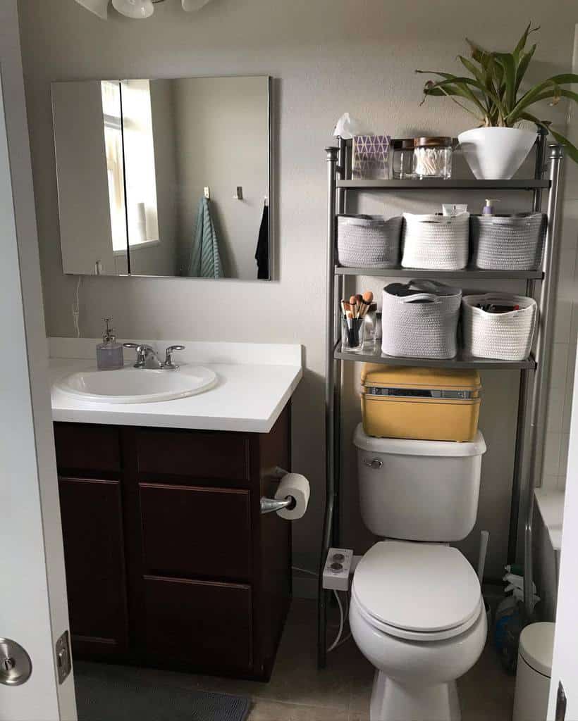 Freestanding over the toilet storage ideas 