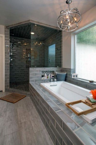 Large doorless walk in shower ideas