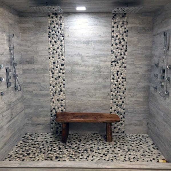 Large doorless walk in shower ideas