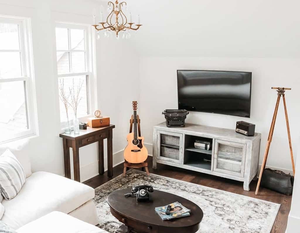 Music room with area rug