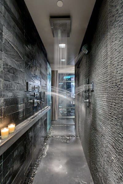 Luxury doorless walk in shower ideas 