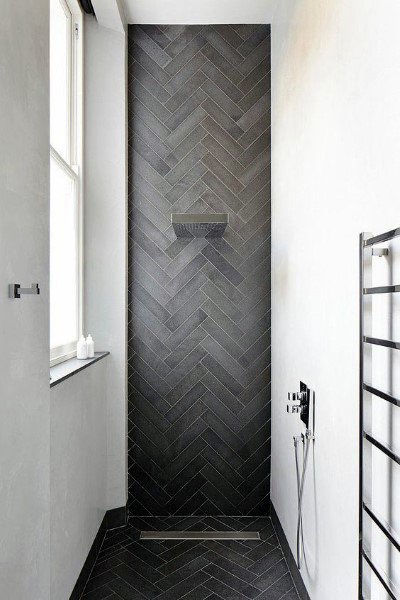 Modern doorless walk in shower ideas