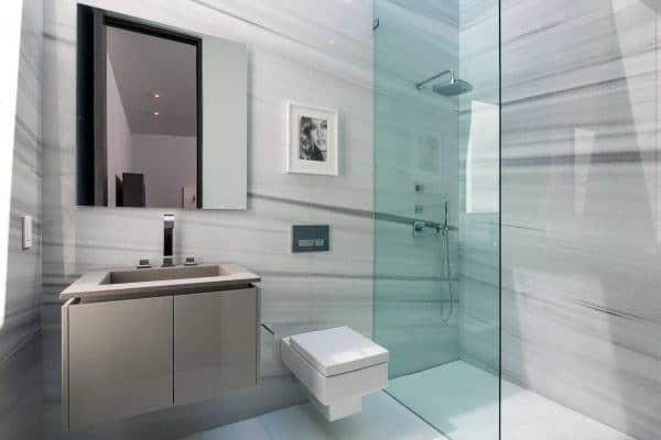 Modern doorless walk in shower ideas