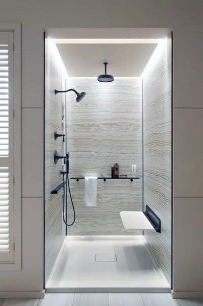 Modern doorless walk in shower ideas