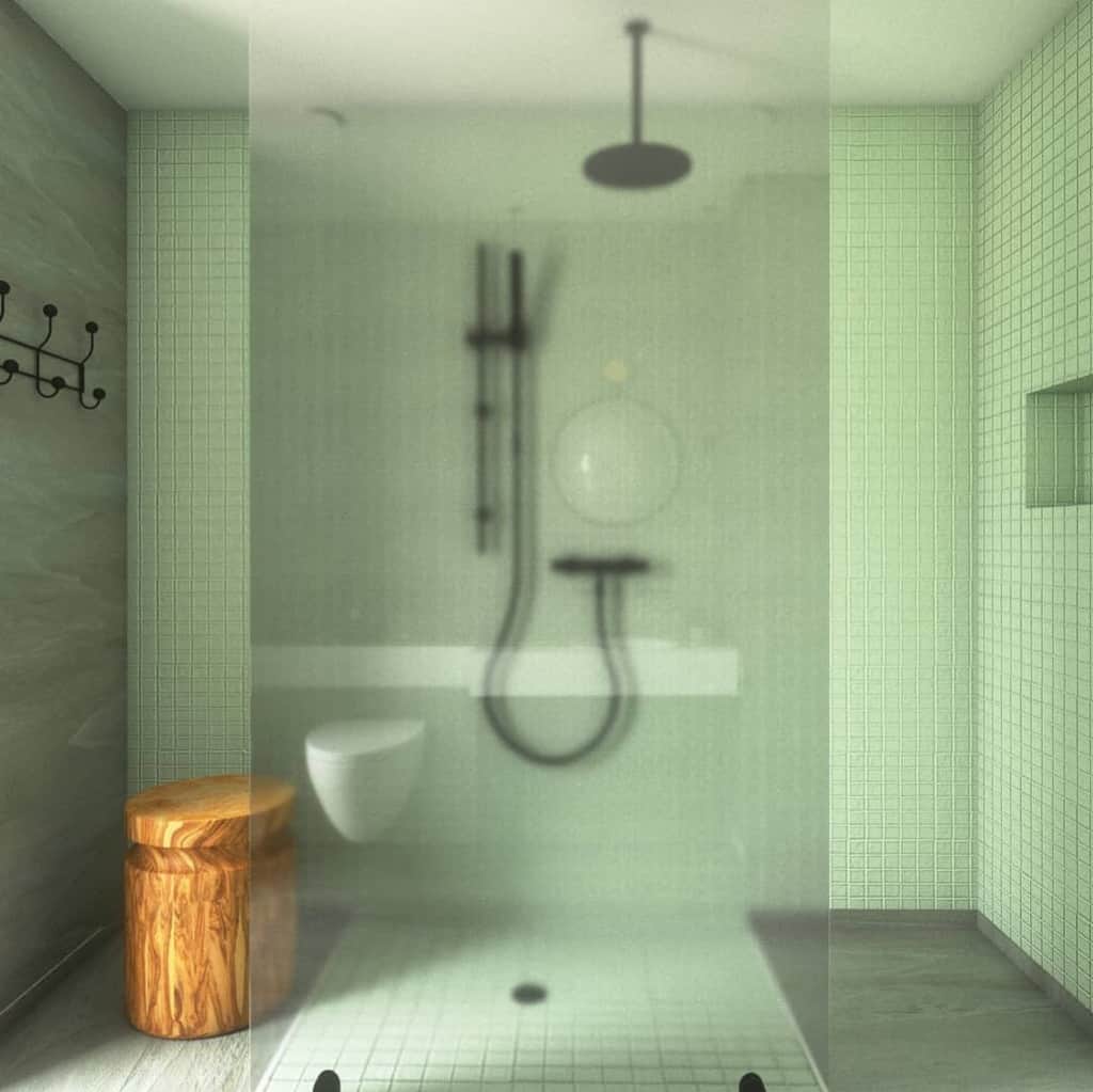 Modern doorless walk in shower ideas