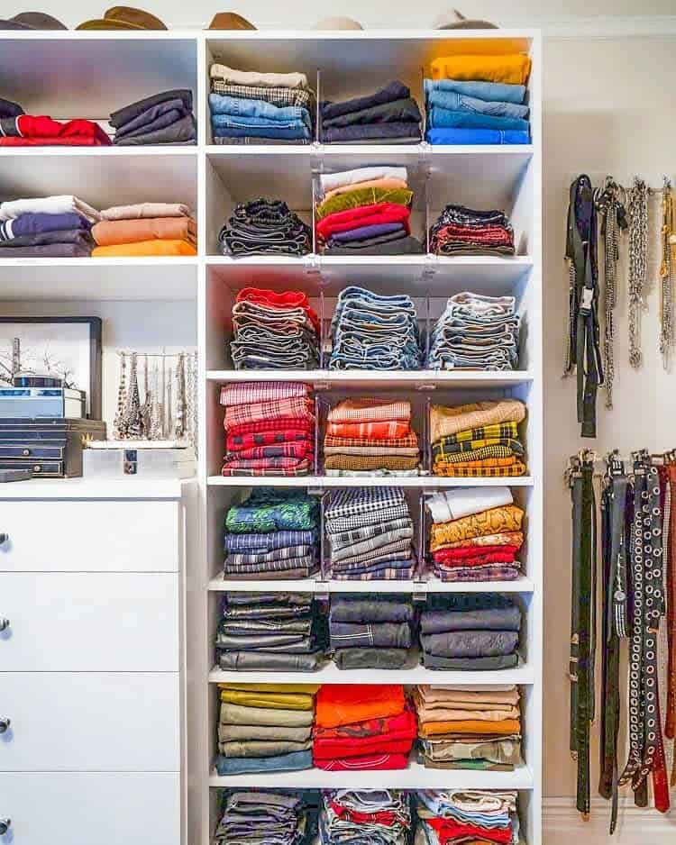 Closet shelf divider