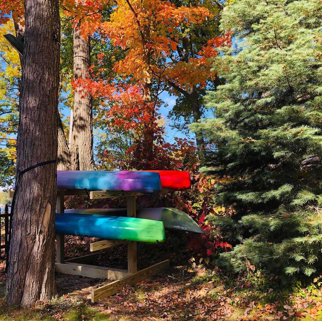 Outdoor Kayak Storage Ideas -aframeonfindley