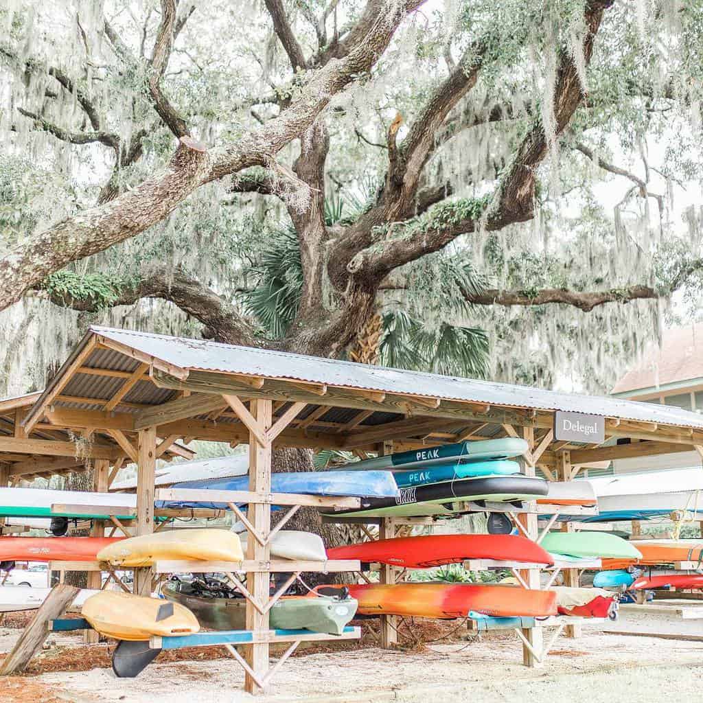 Outdoor kayak storage ideas