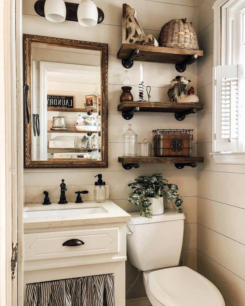 Shelves over the toilet storage ideas 