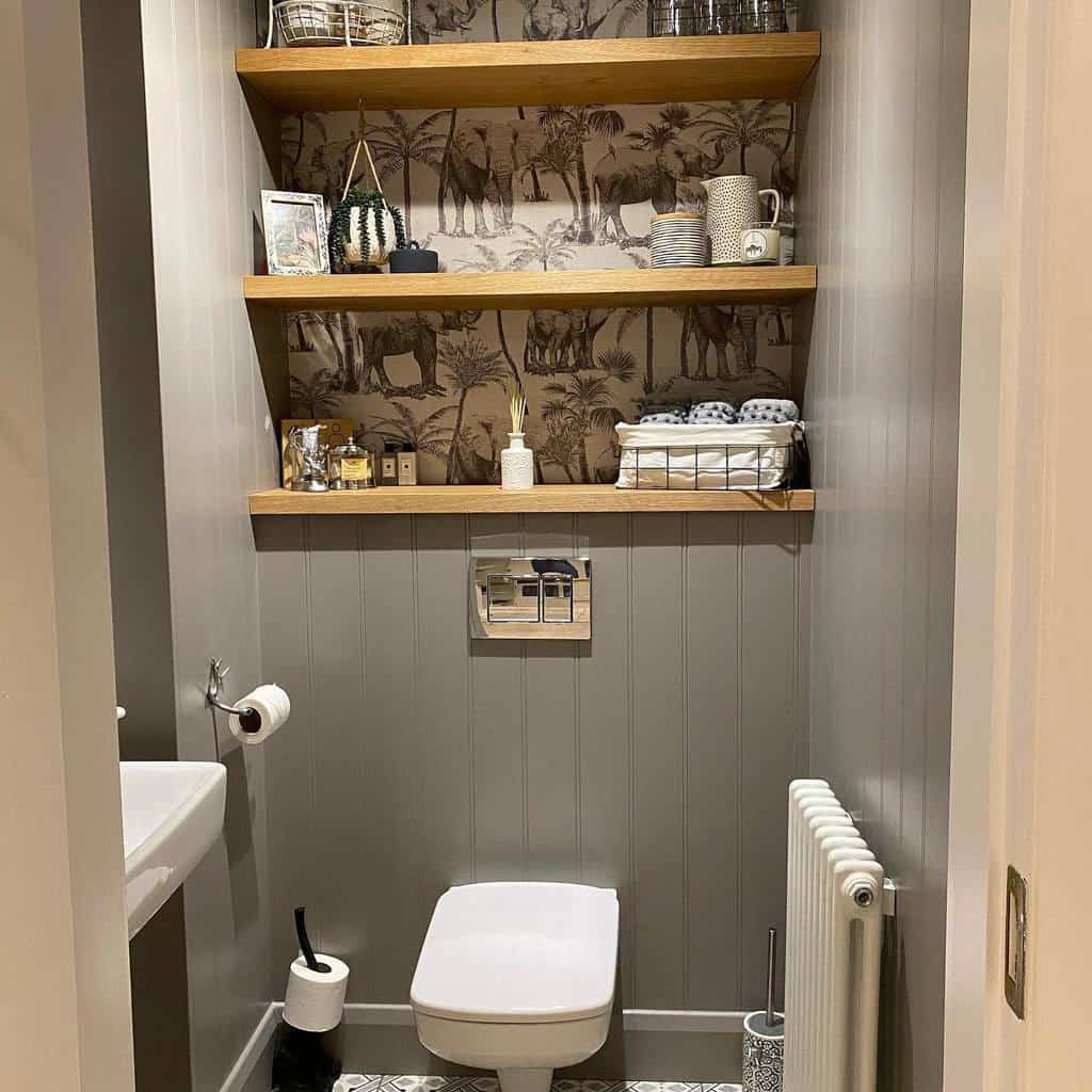 Shelves over the toilet storage ideas 