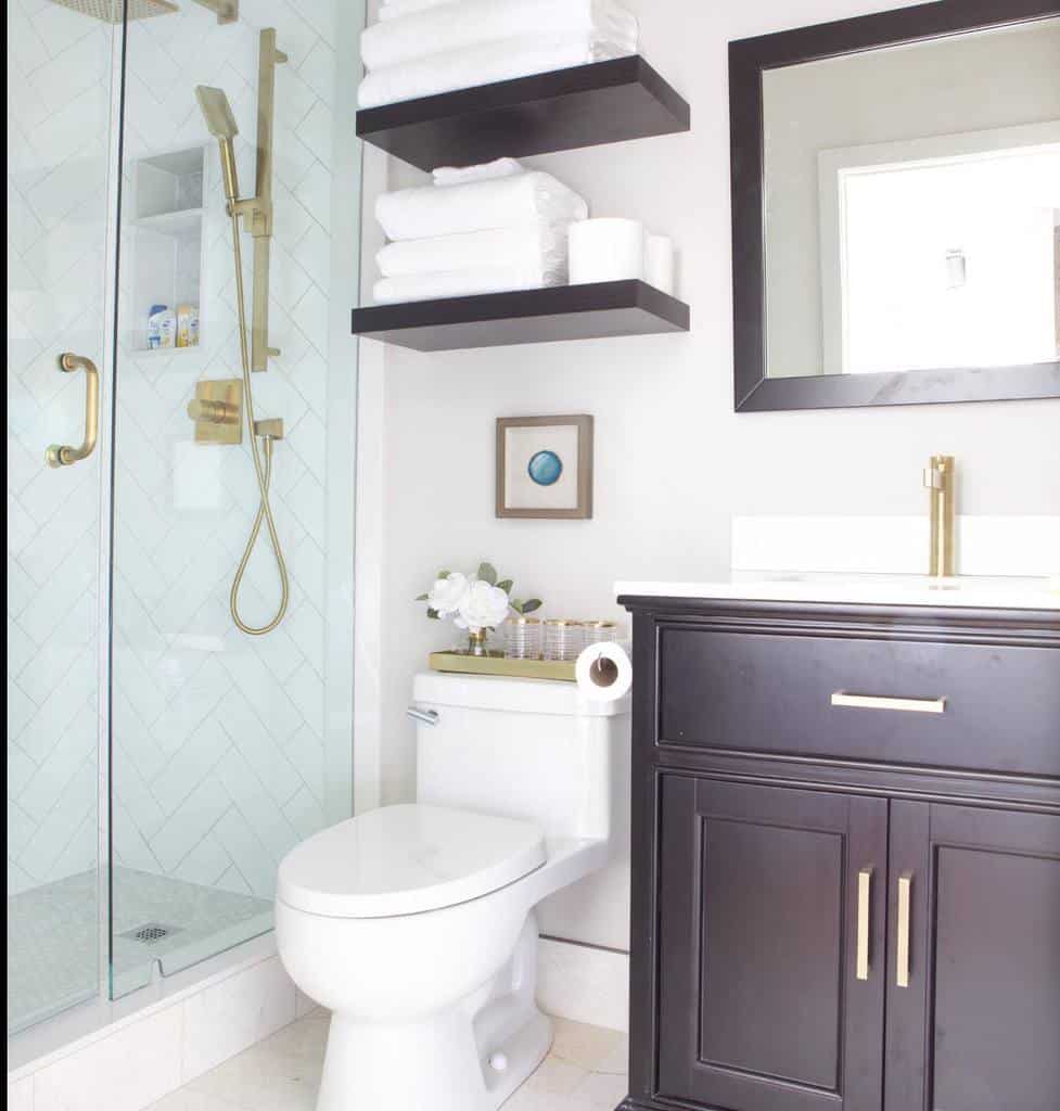 Shelves over the toilet storage ideas 