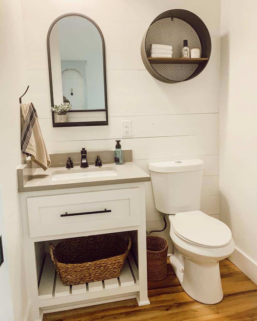 Wall hang over the toilet storage ideas