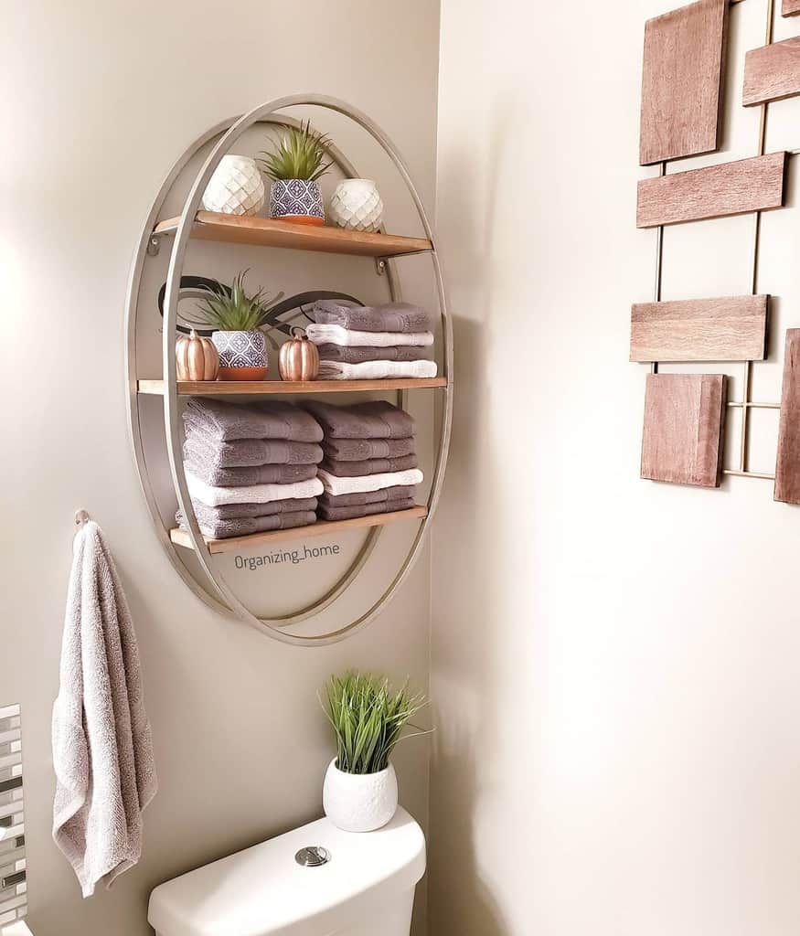 Wall hang over the toilet storage ideas