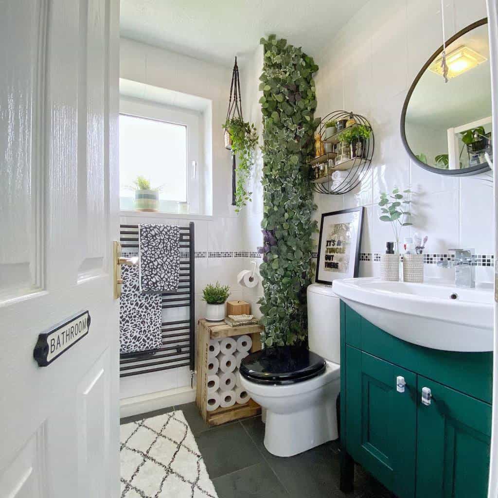 Wall hang over the toilet storage ideas