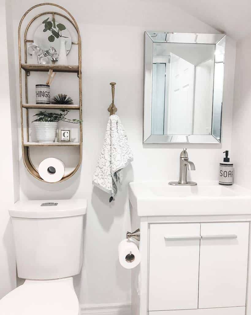 Wall hang over the toilet storage ideas