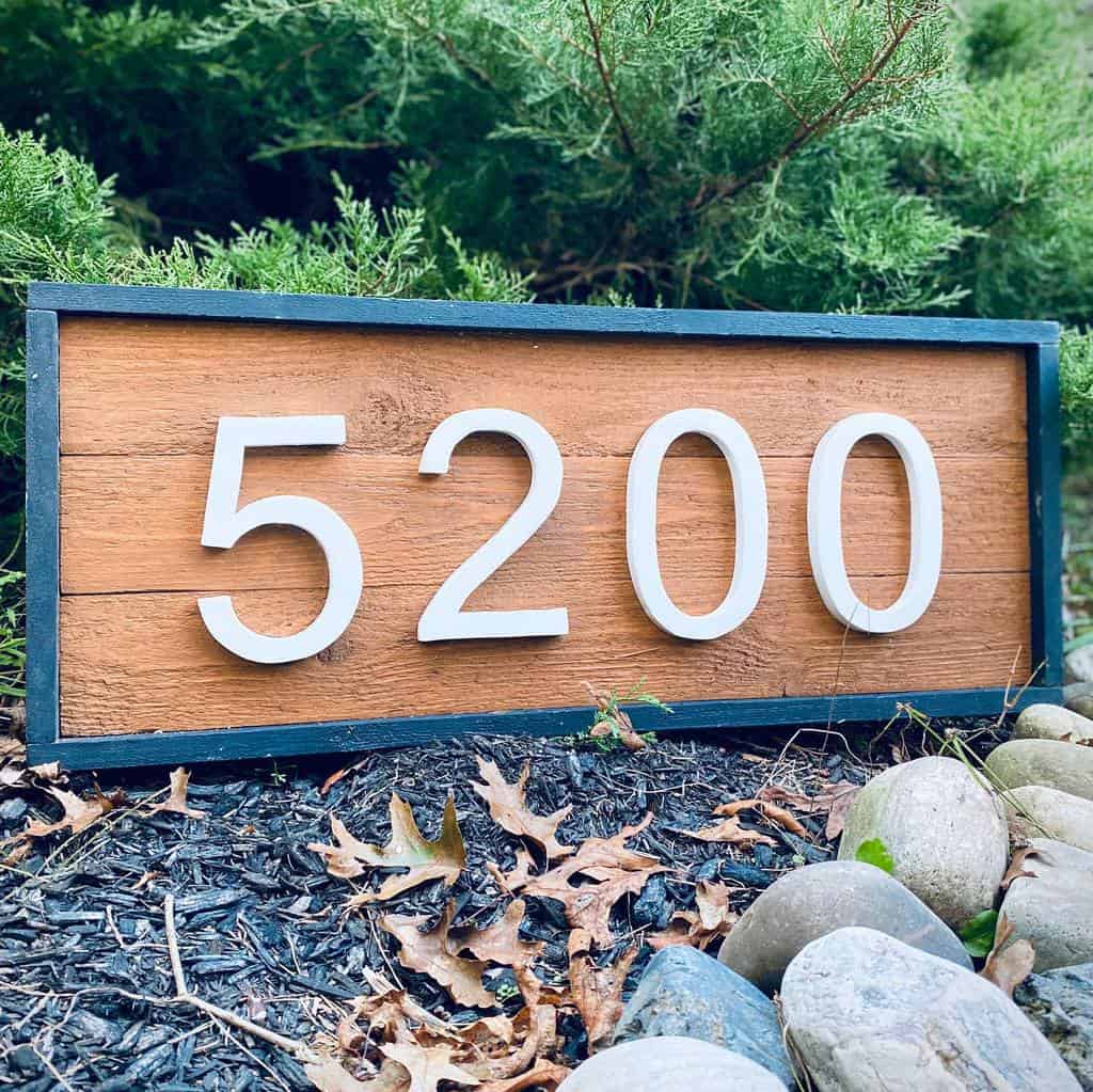 Wood House Number Ideas -raw_aesthetic_home