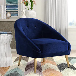 Chanille 29'' Wide Tufted Velvet Barrel Chair