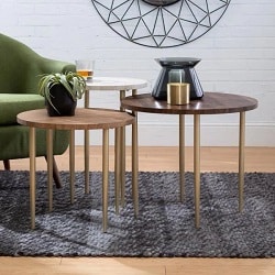 Welwick Designs 3-Piece Nesting Coffee Table Set