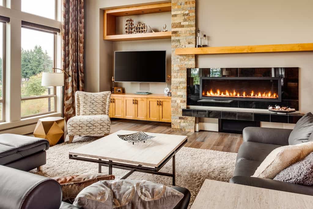 built-in electric fireplace