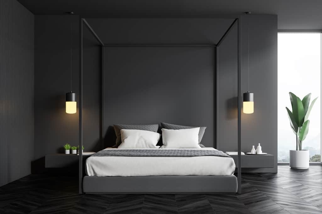 dark gray bedroom colors for couples