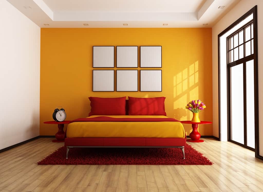 orange bedroom colors for couples