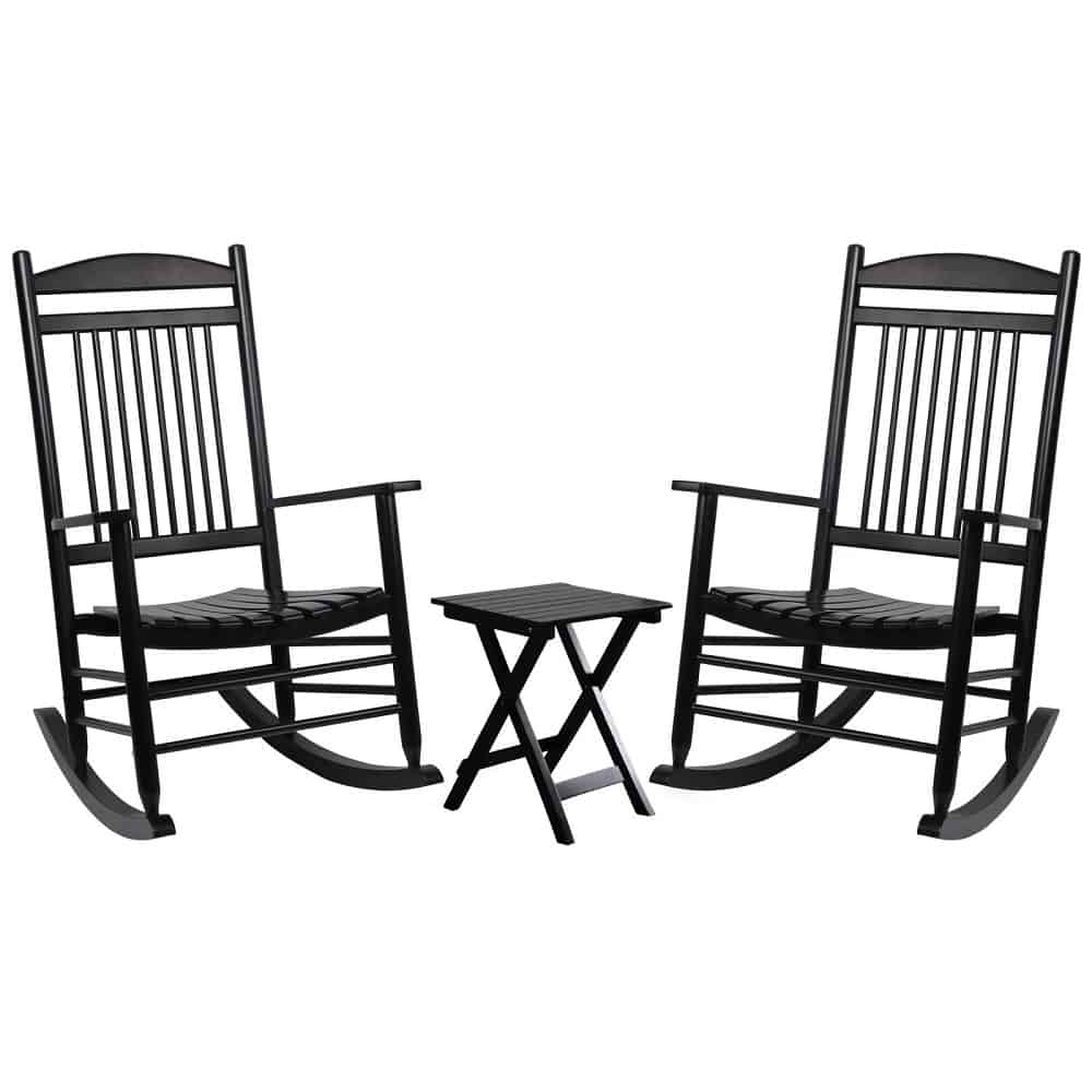 Veikous 3 Piece Outdoor Rocking Chair