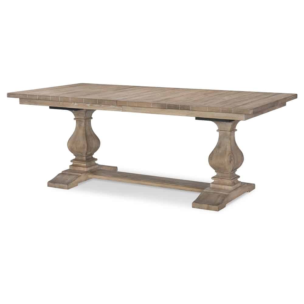 Sun-Bleached Cypress Complete Rectangle Trestle Table