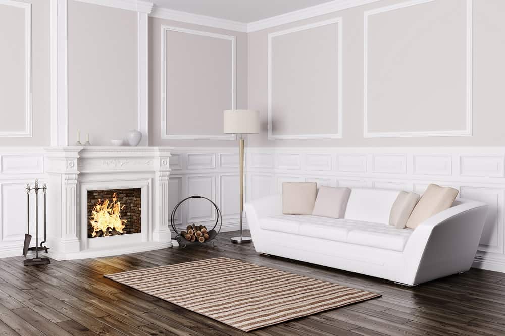 minimalist style fireplace
