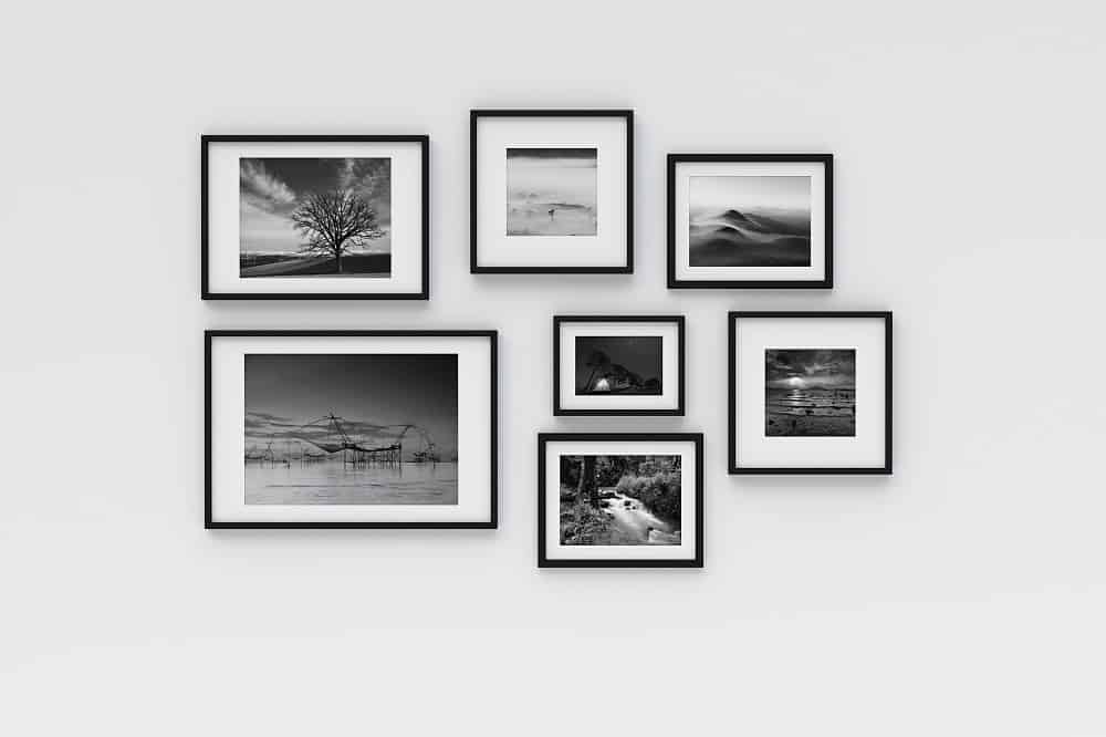 picture frames in the wall