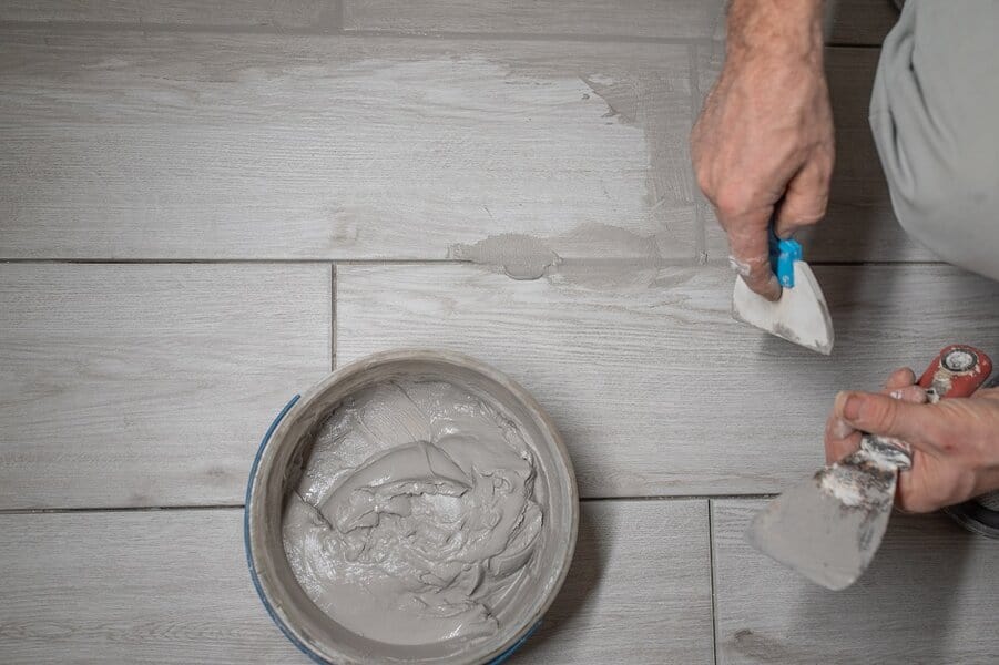 Gray Grout and Gray Tile