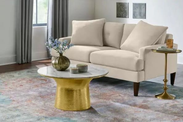 Home Decorators Collection Bellkirk Round Gold Metal Accent Table