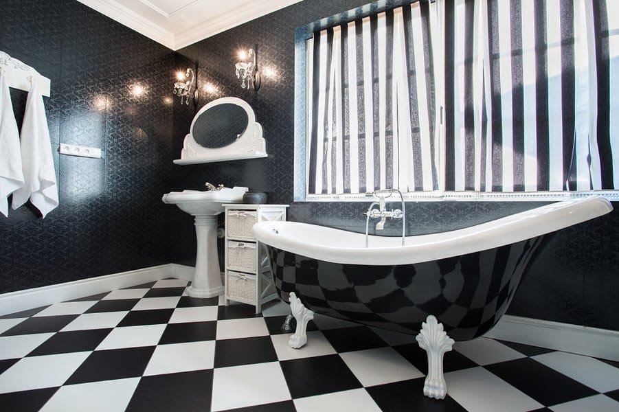 What Color to Paint a Black and White Tile Bathroom?