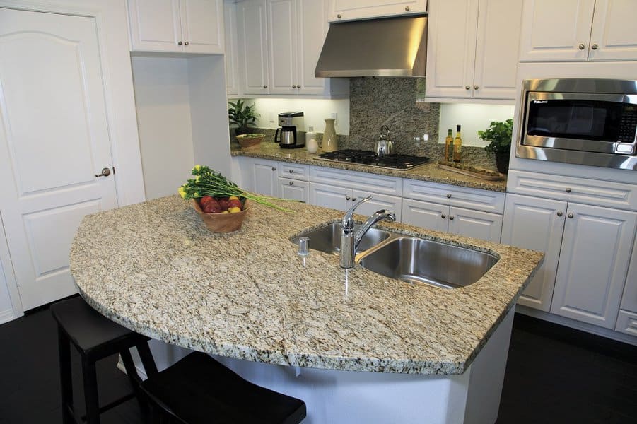 white color paint goes with brown granite