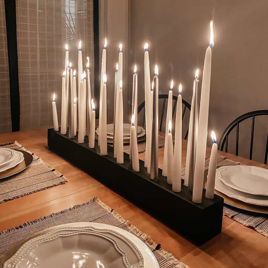 Candles on a Dining Table