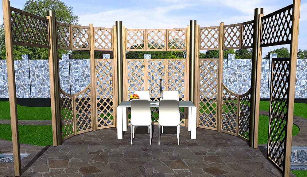 Wood Outdoor Privacy Screen