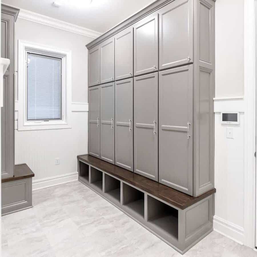 laundry room with locker type cabinet
