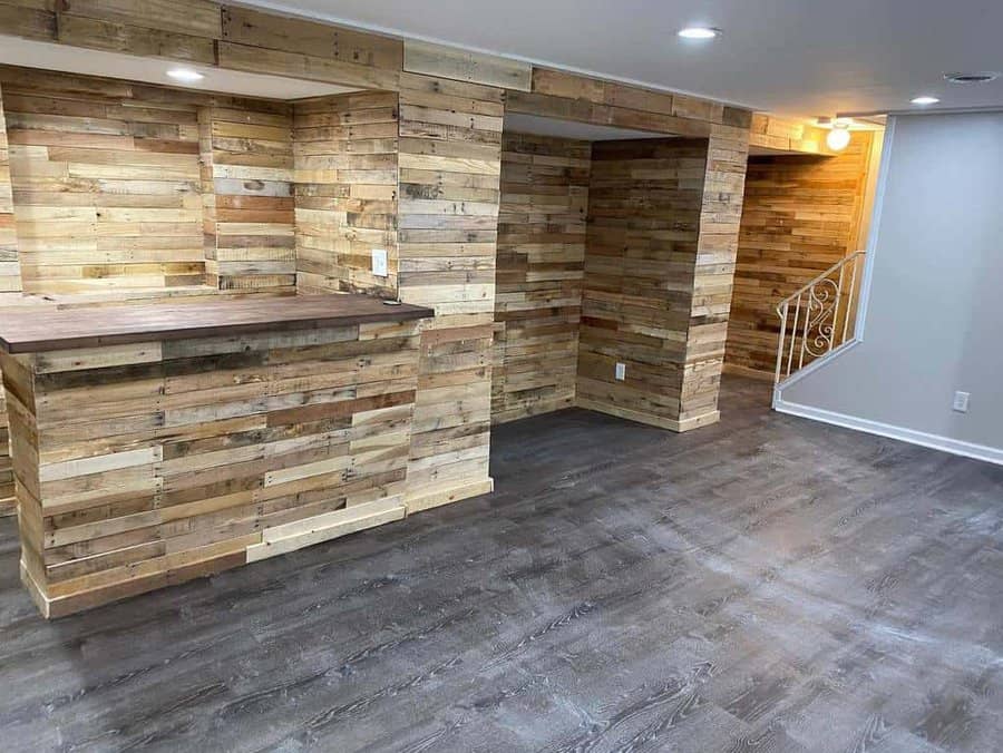 Pallet accent wall