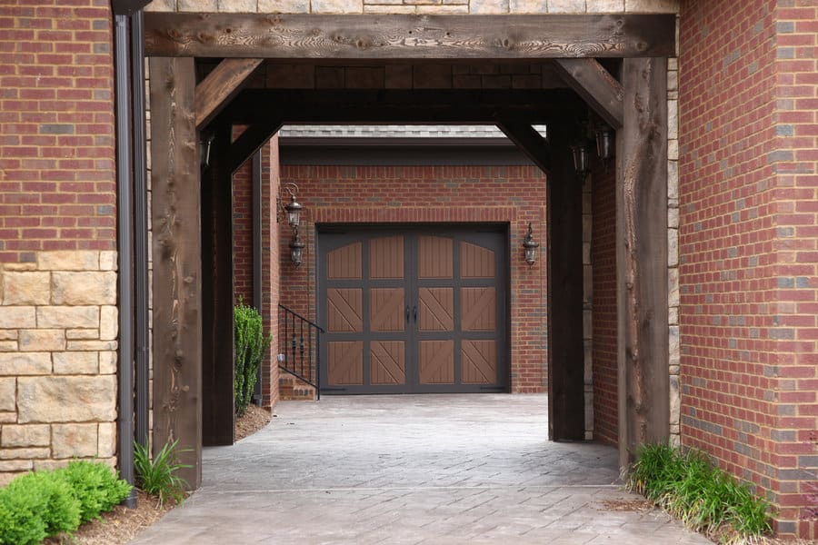 Rustic brick breezeway