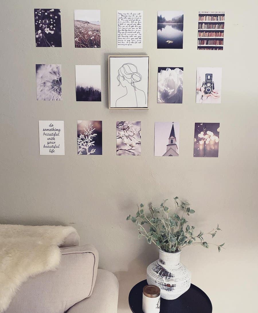 Creative photography wall collage