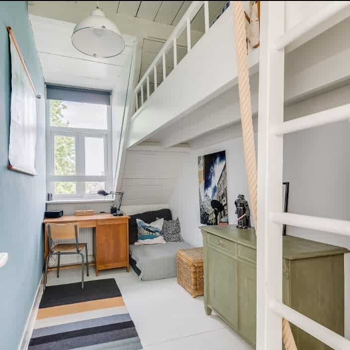 Attic teen bedroom