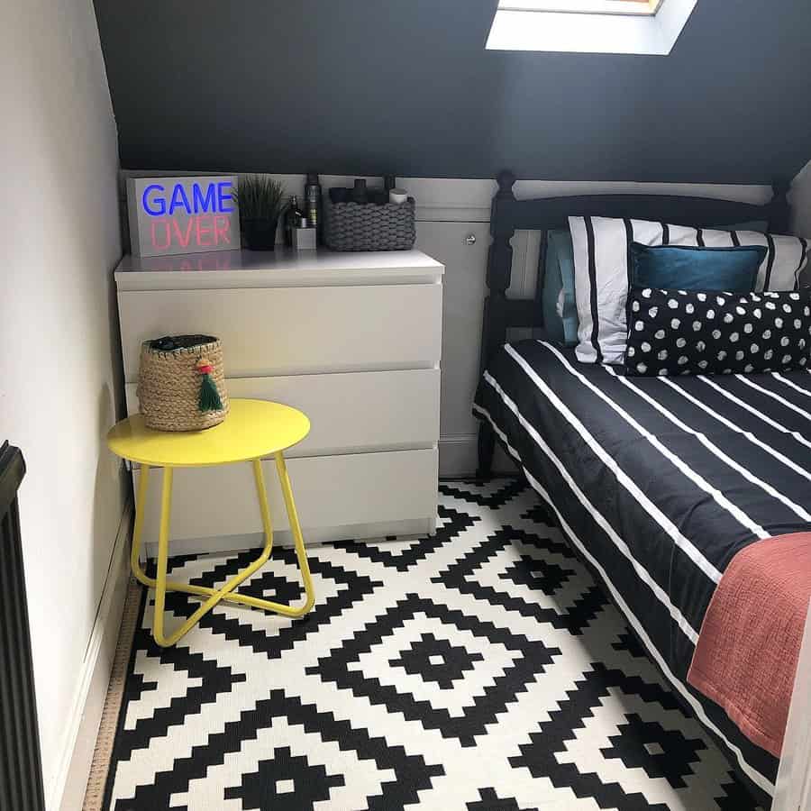 Attic teen bedroom