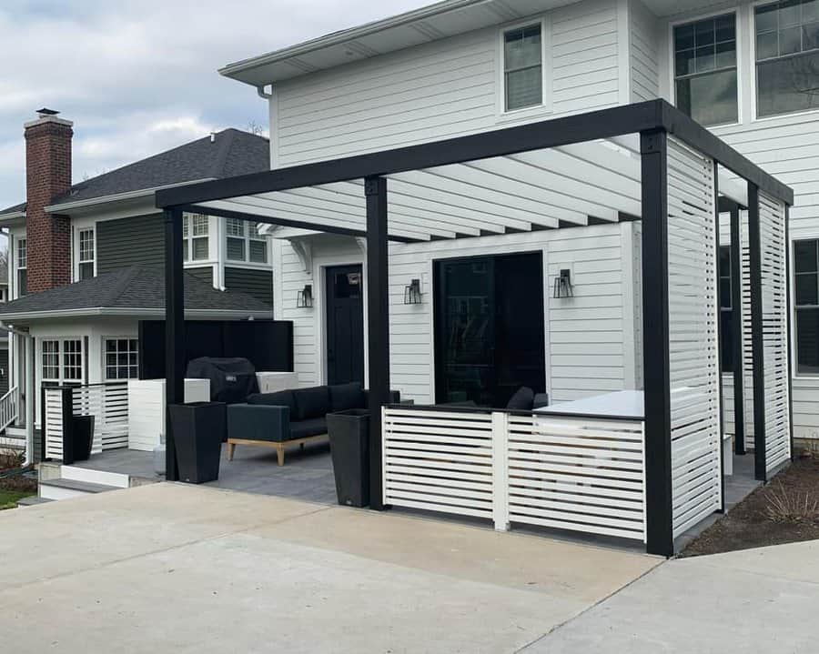 Back porch pergola