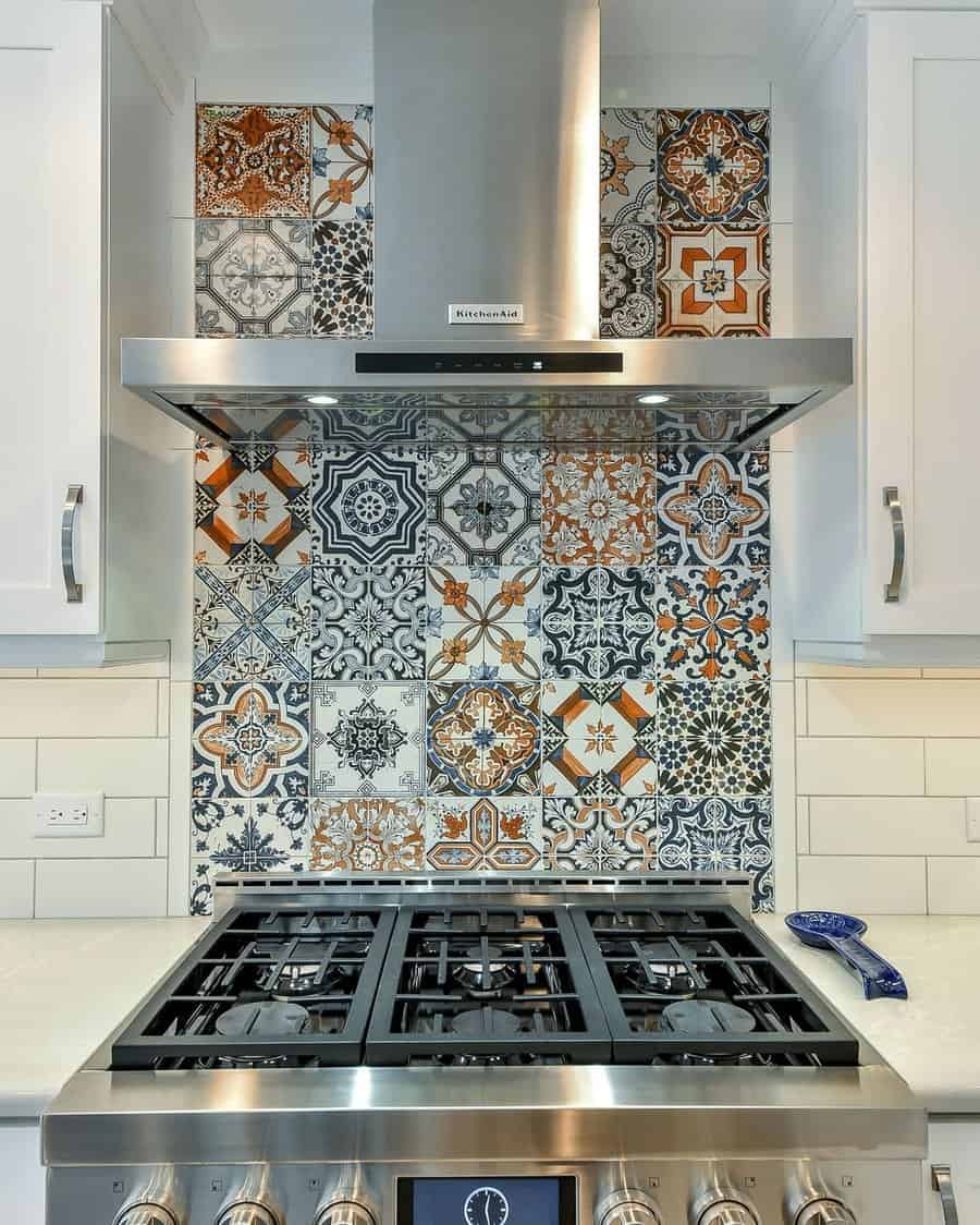 decorative printed backsplash tiles