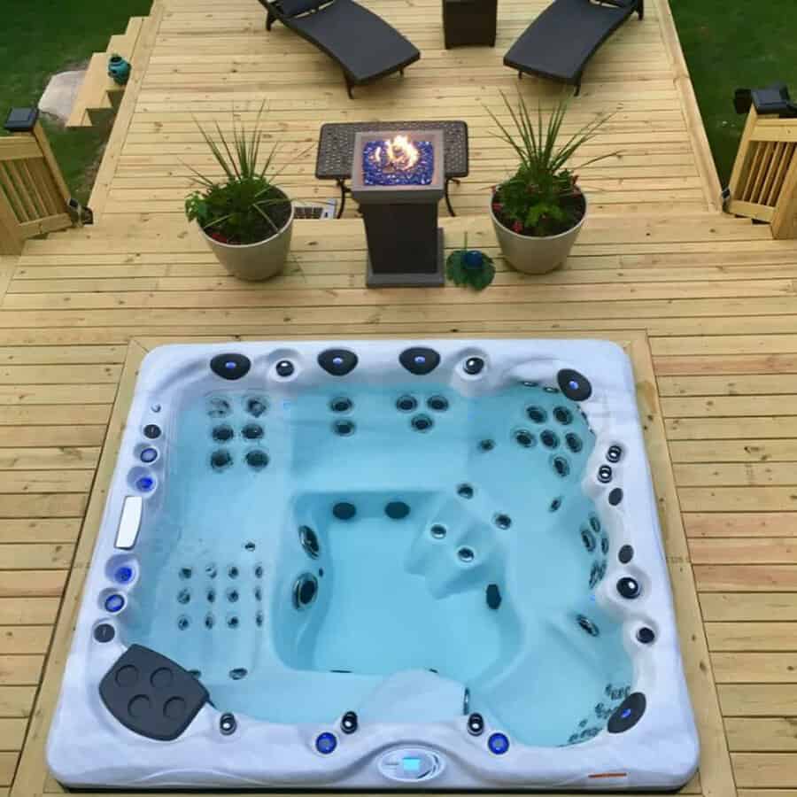 Hot tub deck